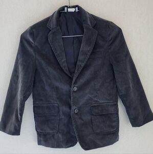 Luca Gabriel Boys Charcoal Gray Lightweight Lined Corduroy Jacket Blazer Size 7